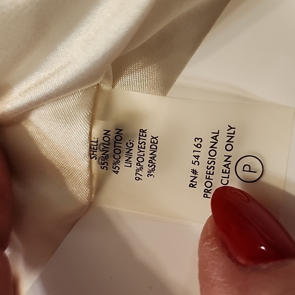 NEW Calvin Klein Ivory Lace Overlay Double Lining Dress Celeb Style Luxury Chic - Picture 15 of 16